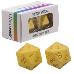 Dice: Heavy Metal Dice: 2Pc D20 Vivid Yellow