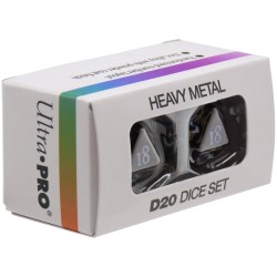 Heavy Metal Dice: 2Pc D20 Vivid Black