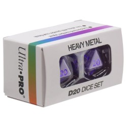 Heavy Metal Dice: 2Pc D20 Vivid Purple