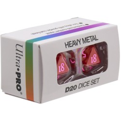 Heavy Metal Dice: 2Pc D20 Vivid Red