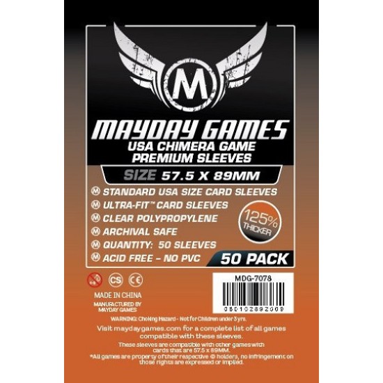 MayDay Premium USA Chimera Sleeves 57.5mm X 89mm 50ct ($3.49) - Sleeves