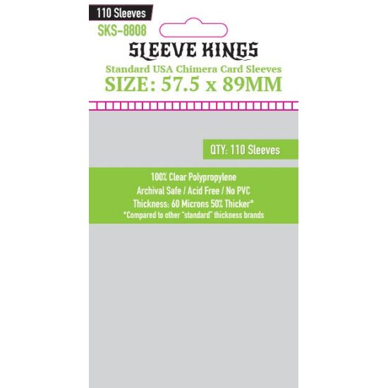 Sleeve Kings Standard USA Chimera Card Sleeves (57.5x89mm) - 110 Pack, -SKS-8808 ($2.99) - Sleeves