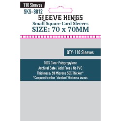 Sleeve Kings Small Square Card Sleeves (70x70mm) - 110 Pack, -SKS-8812