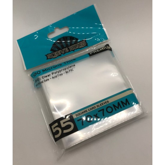 Sleeve Kings Premium Small Square Card Sleeves (70x70mm) - 55 Pack, - SKS-9965 ($2.99) - Sleeves