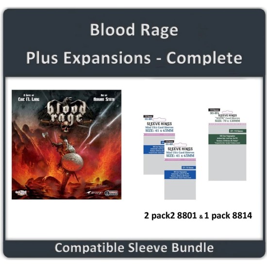 Sleeve Kings Blood Rage and Expansions ($7.99) - Sleeves