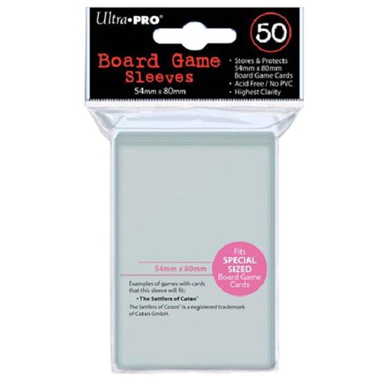 Ultra-Pro 54mm X 80mm Board Game Sleeves 50ct ($4.99) - Sleeves