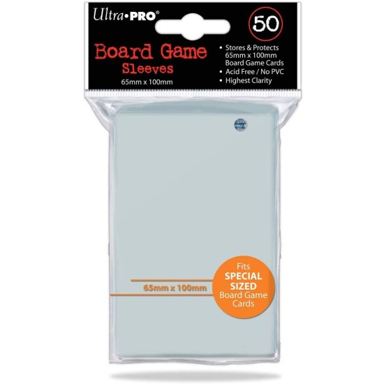 Ultra-Pro 65mm X 100mm Board Game Sleeves 50ct ($4.99) - Sleeves