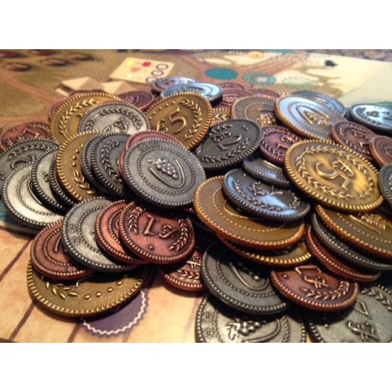 Viticulture: Metal Lira Coins ($29.99) - Tokens