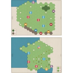Age of Steam Deluxe Expansion: France & Poland Maps