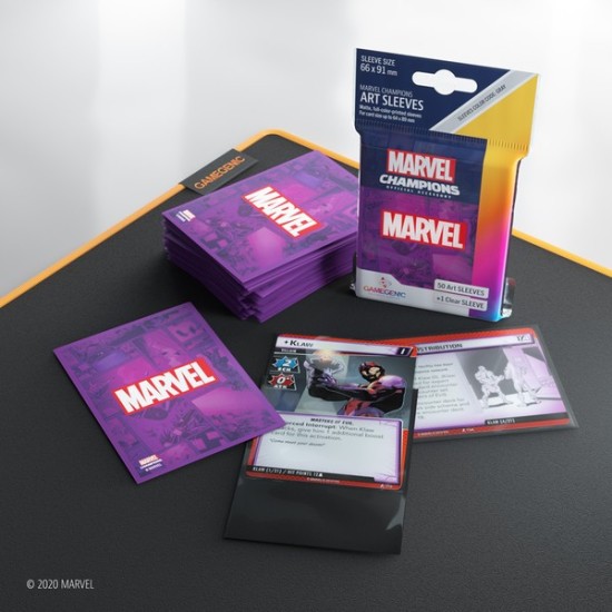 Marvel Champions Marvel Logo PURPLE (50) ($7.99) - Sleeves