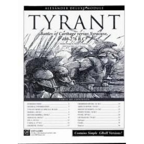 Tyrant: Battles Of Carthage Versus Syracuse (2Nd Printing) - War Games