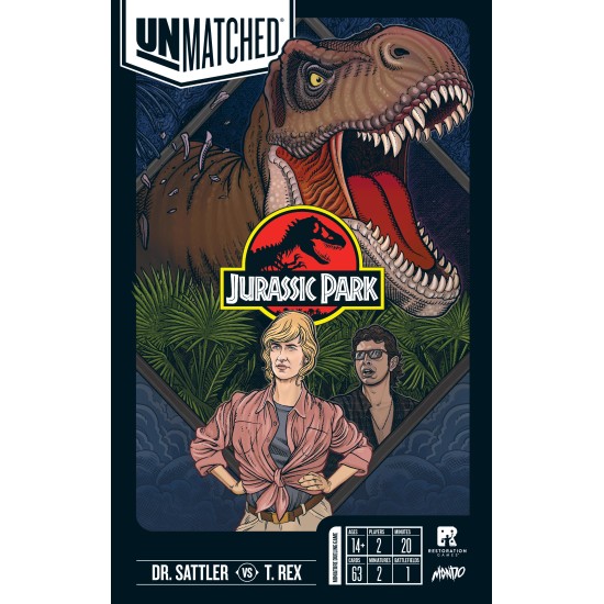 Unmatched: Jurassic Park – Dr. Sattler vs. T. Rex - 2 Player Unmatched: Jurassic Park – Dr. Sattler vs. T. Rex ($33.99) - 2 Player
