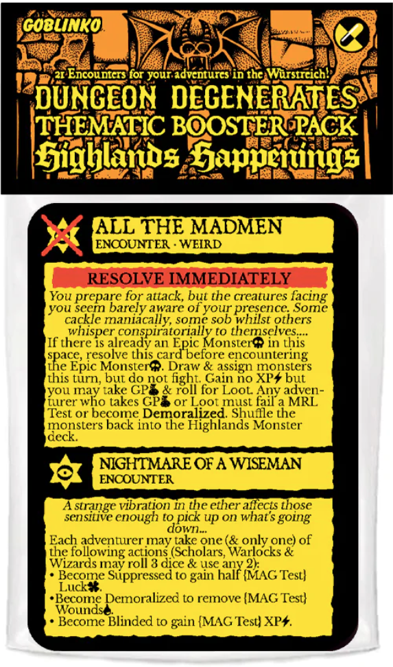 Dungeon Degenerates Highlands Happenings Booster image